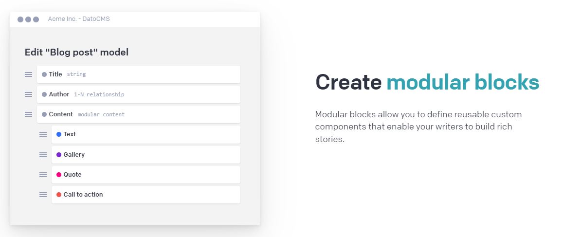Dynamic Layouts with Modular Blocks